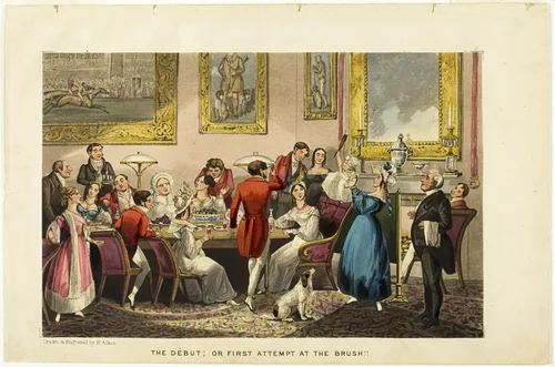 The Début; or First Attempt at the Brush!! by Henry Alken, print, 1805-1851