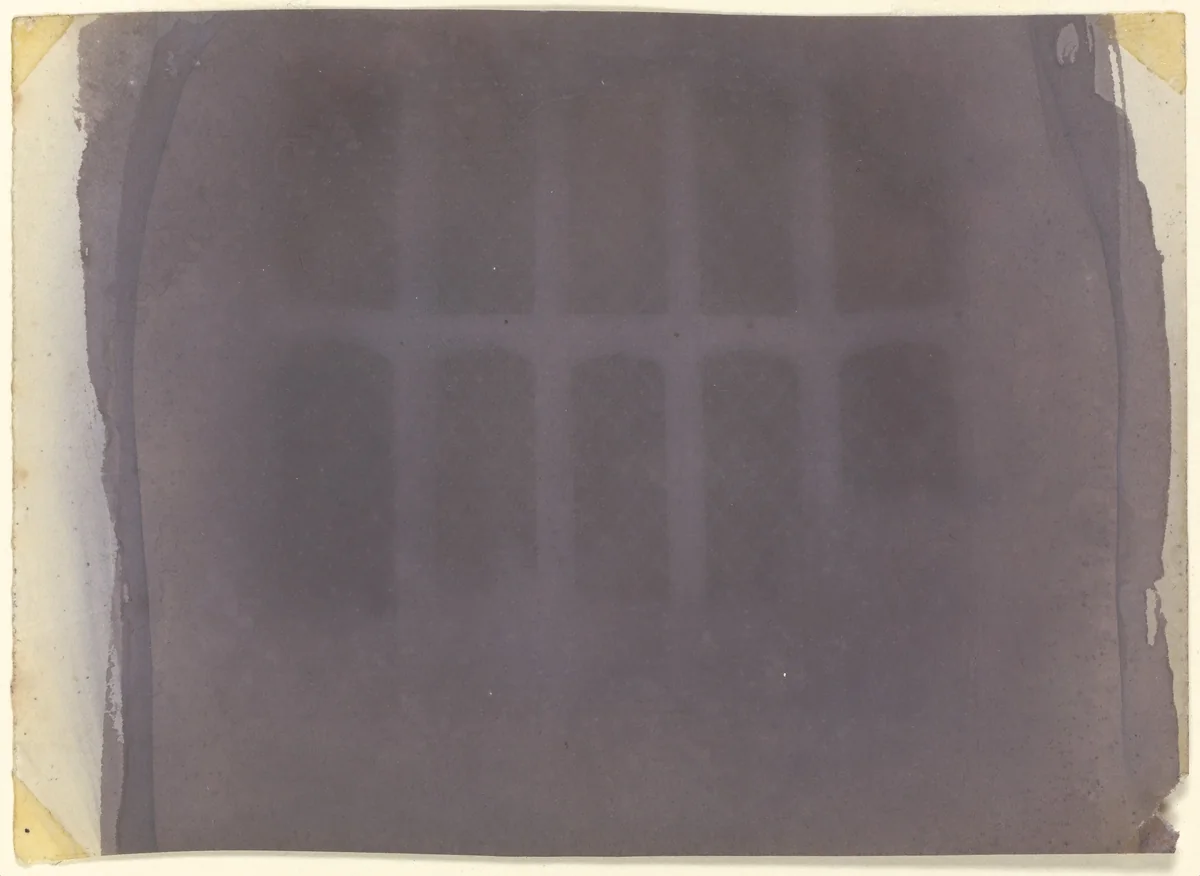 [The Oriel Window, South Gallery, Lacock Abbey] by William Henry Fox Talbot, photograph, 1835