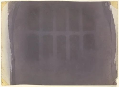 [The Oriel Window, South Gallery, Lacock Abbey] by William Henry Fox Talbot, photograph, 1835