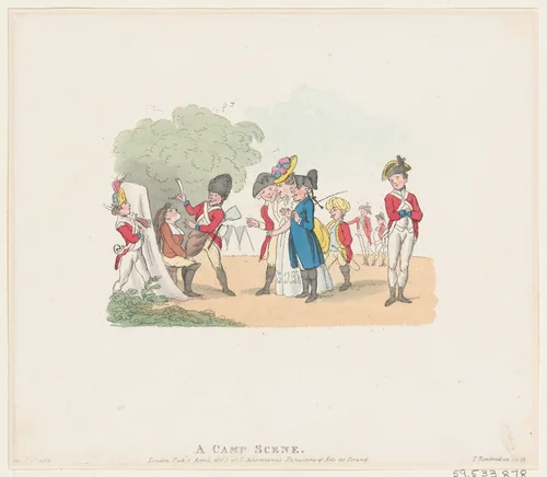 A Camp Scene by Thomas Rowlandson, print, 1803