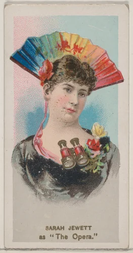 Sarah Jewett as "The Opera," from the series Fancy Dress Ball Costumes (N73) for Duke brand cigarettes by W. Duke, Sons & Co., print, 1889