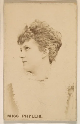 Miss Phyllis, from the Actresses series (N246), Type 1, issued by Kinney Brothers to promote Sporting Extra Cigarettes by Kinney Brothers Tobacco Company, photograph, 1888-1892