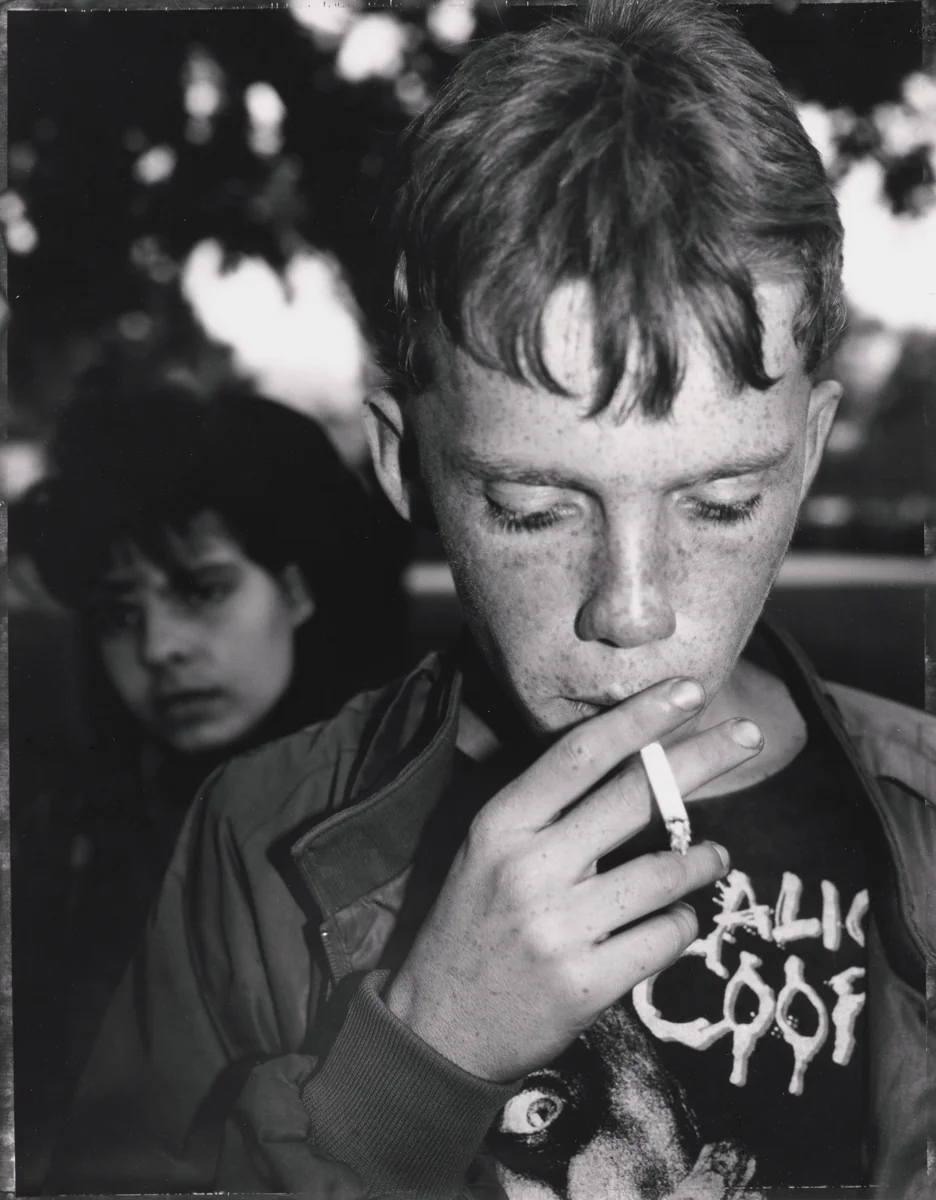 Early Morning, Plummer Park by Jim Goldberg, photograph, 1990