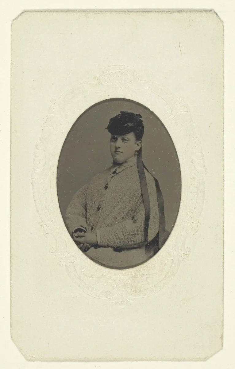 Untitled (Portrait of a Woman in a Hat) by Artist Unknown, photograph, 1840-1900
