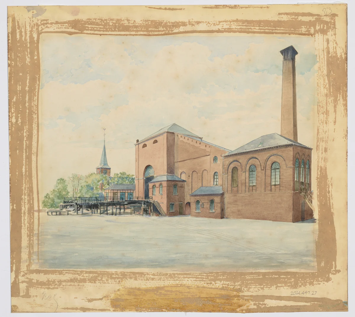 Perspective View from a series of Mines and Factories by Th Defoiss, drawing, 1900-1910