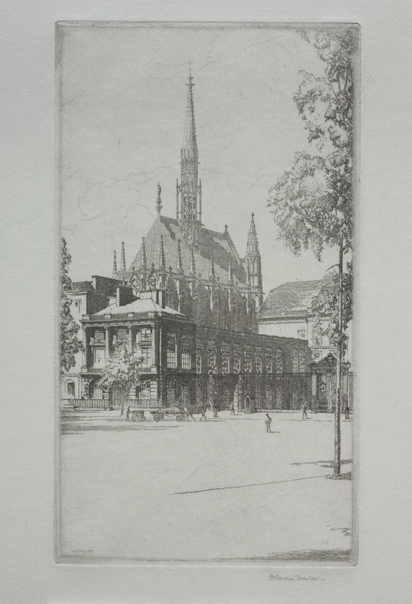 St. Chapelle, Paris by Herbert Gordon Warlow, print