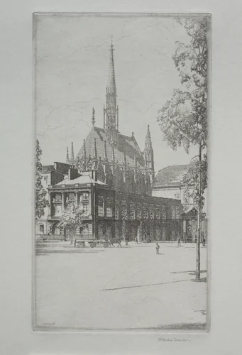 St. Chapelle, Paris by Herbert Gordon Warlow, print
