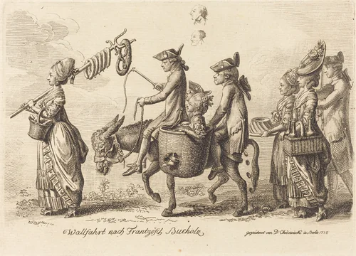 Wallfahrt nacht Frantzösch Bucholz (Pilgrimage to French Bucholz) by Daniel Nikolaus Chodowiecki, print, 1775