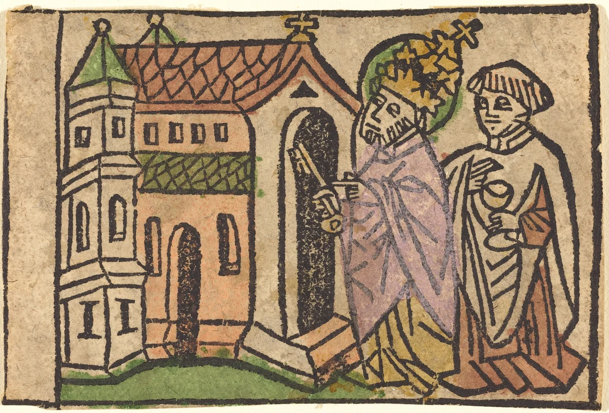 Saint Peter as Founder of the Church by German 15th Century, print, 1460-1470