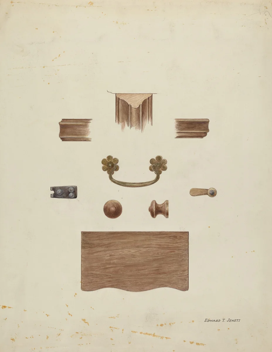 Cupboard for Corner by Edward Jewett, index of american design, 1940