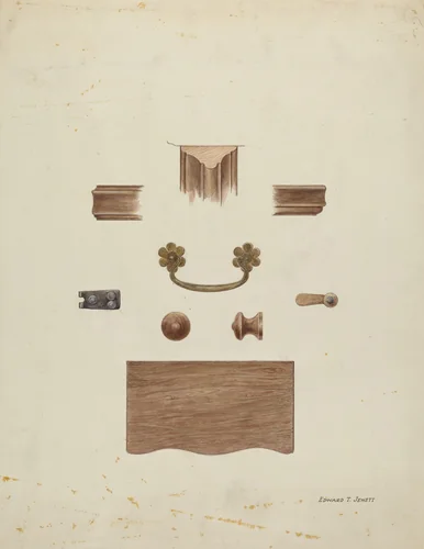Cupboard for Corner by Edward Jewett, index of american design, 1940