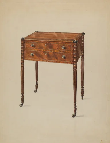 Work Table by Bernard Gussow, index of american design, 1936