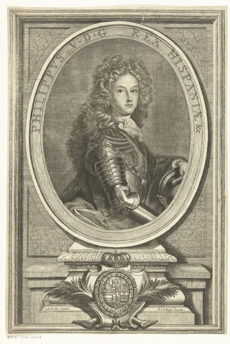 Portret van Filips V, koning van Spanje by anonymous, print, 1713-1737