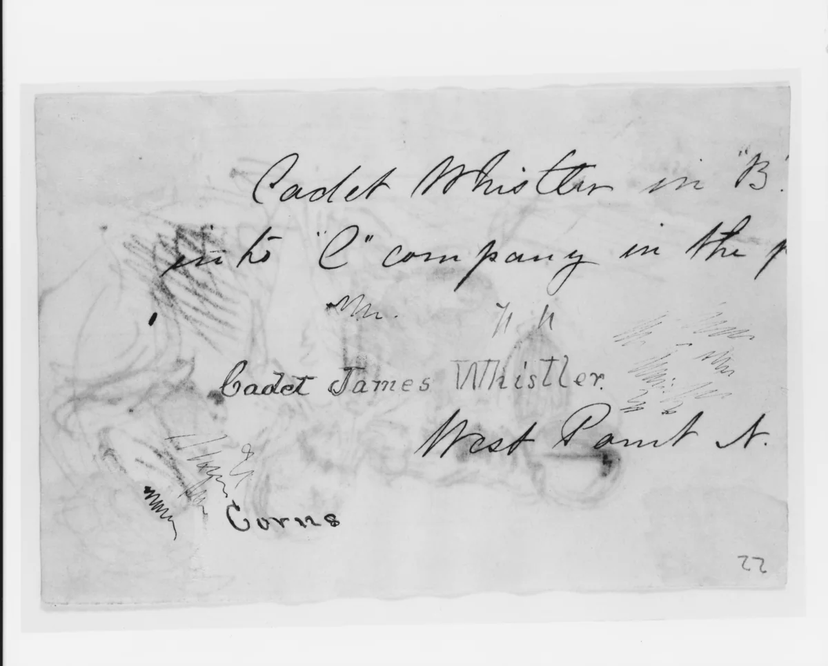 Partial Text from Letter (?); Autograph (from Sketchbook) by James McNeill Whistler, artwork, 1854-1855