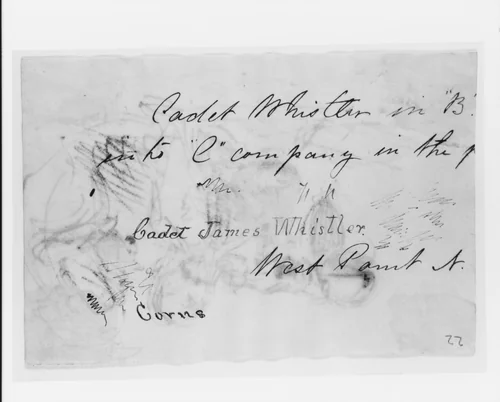 Partial Text from Letter (?); Autograph (from Sketchbook) by James McNeill Whistler, artwork, 1854-1855