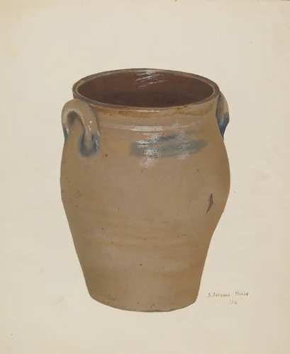 Two Handled Preserve Crock by Jerome Hoxie, index of american design, 1936