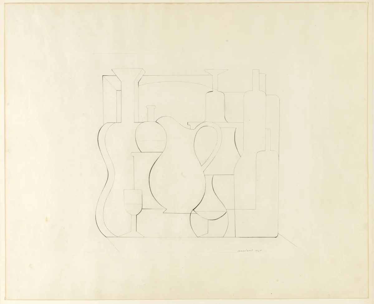 Fugue by Amédée Ozenfant, drawing, 1925