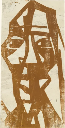 Large Head (Grosser Kopf) by Christian Rohlfs, print, 1922