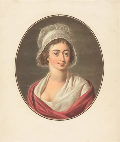 Charlotte Corday by Pierre-Michel Alix; Jean-François Garnerey, print, 1793