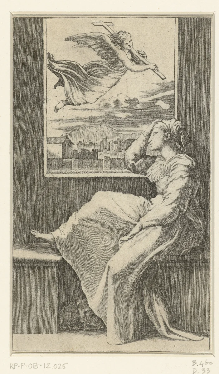 Visioen van Helena by Unknown, print, 1515-1520