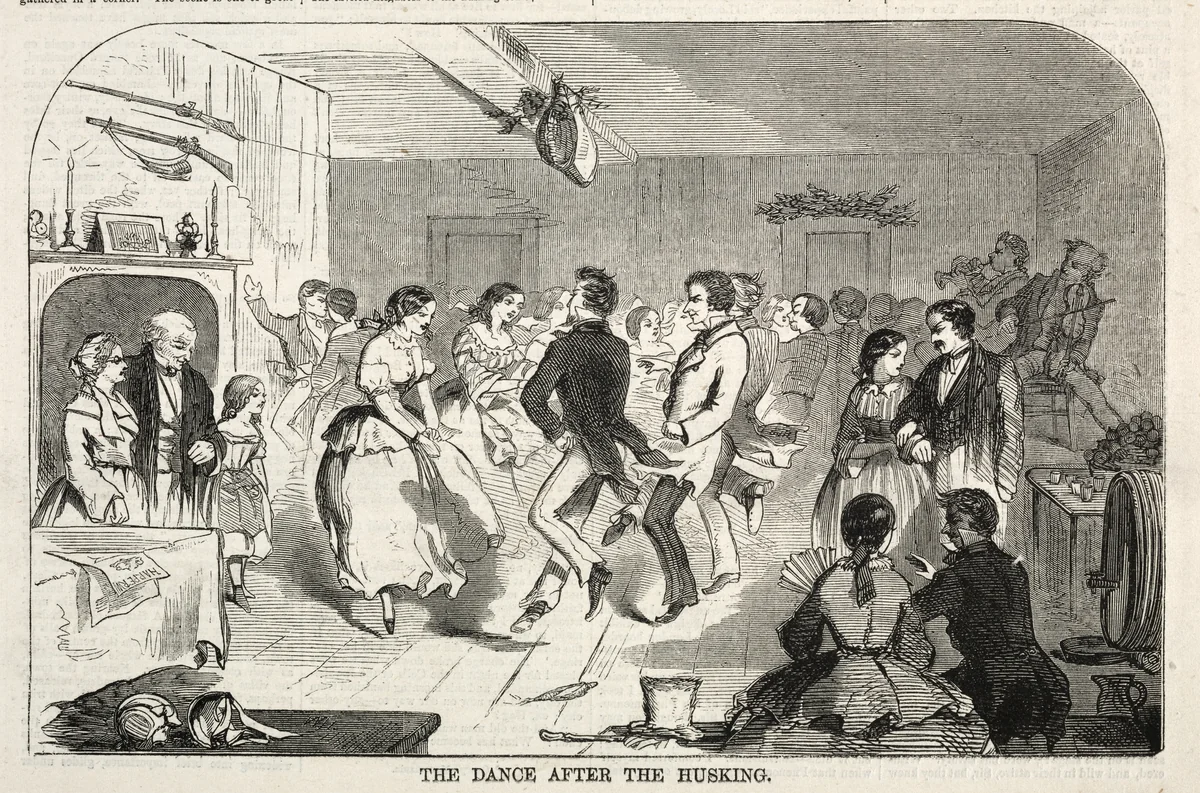 The Dance after the Husking by Winslow Homer, print, 1858