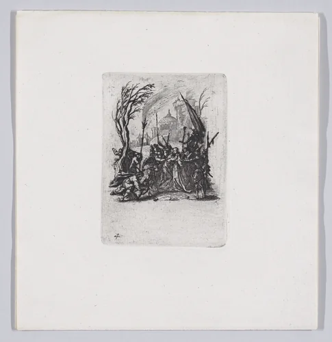 Reverse Copy of Jesus est Livré aux Juifs (Jesus is Delivered to the Jews), from La Petite Passion (The Little Passion) by anonymous, print, 1624-1700