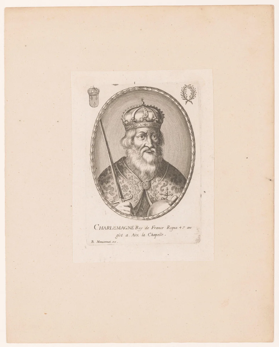 Portret van Karel de Grote by anonymous, print, 1610-1668
