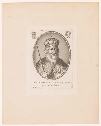 Portret van Karel de Grote by anonymous, print, 1610-1668