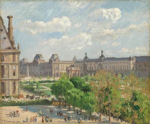 Place du Carrousel, Paris by Camille Pissarro, painting, 1900