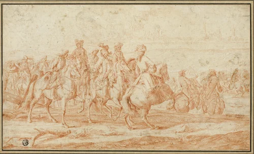 Review of Troops by Georg Philipp Rugendas
Philips Wouwerman, drawing, 1600-1750