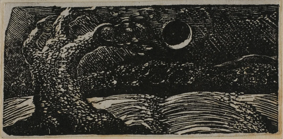 Blasted Tree and Flattened Crops, from The Pastorals of Virgil by William Blake, print, 1821