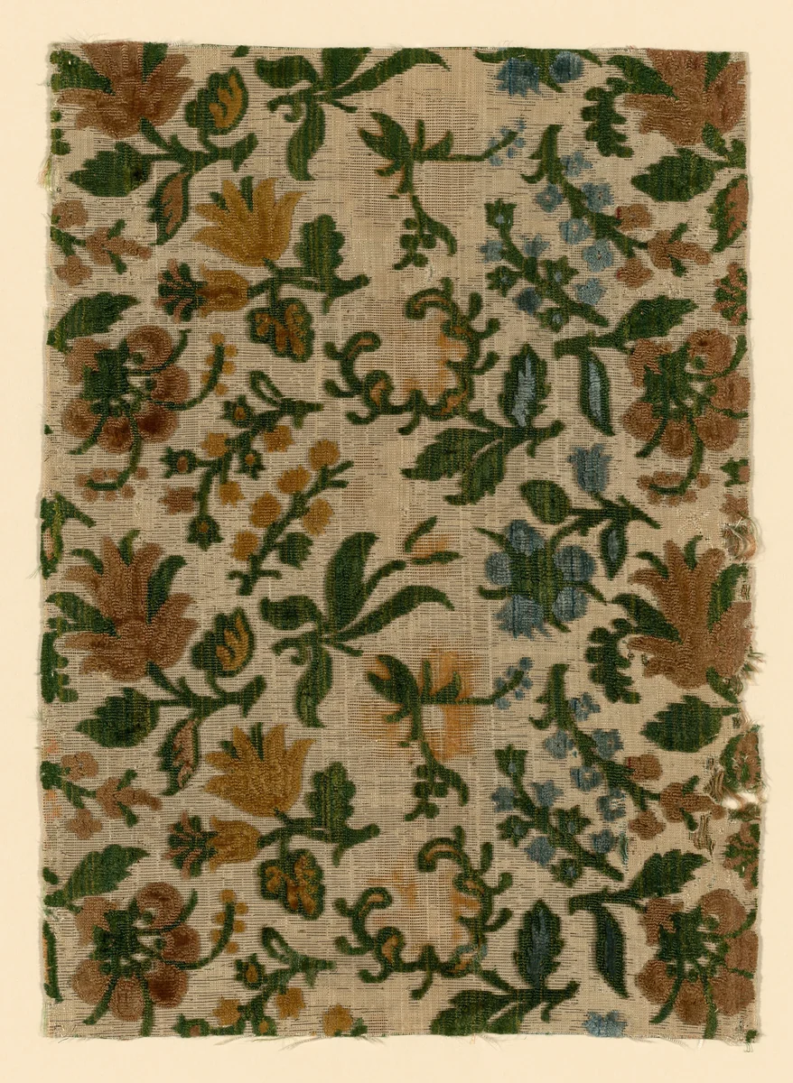 Fragment by Italy, textile, 1601-1625