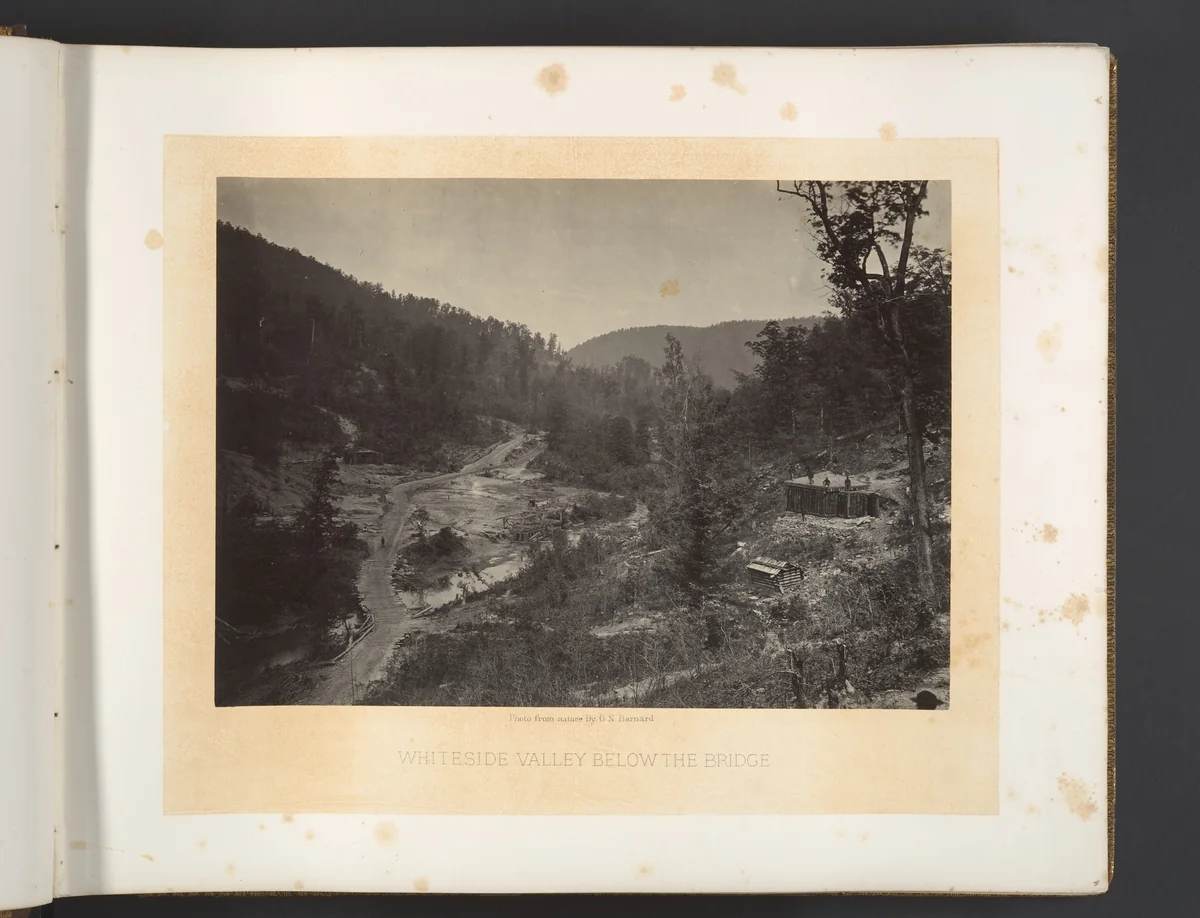 Whiteside Valley Below the Bridge by George N. Barnard, photograph, 1860-1869