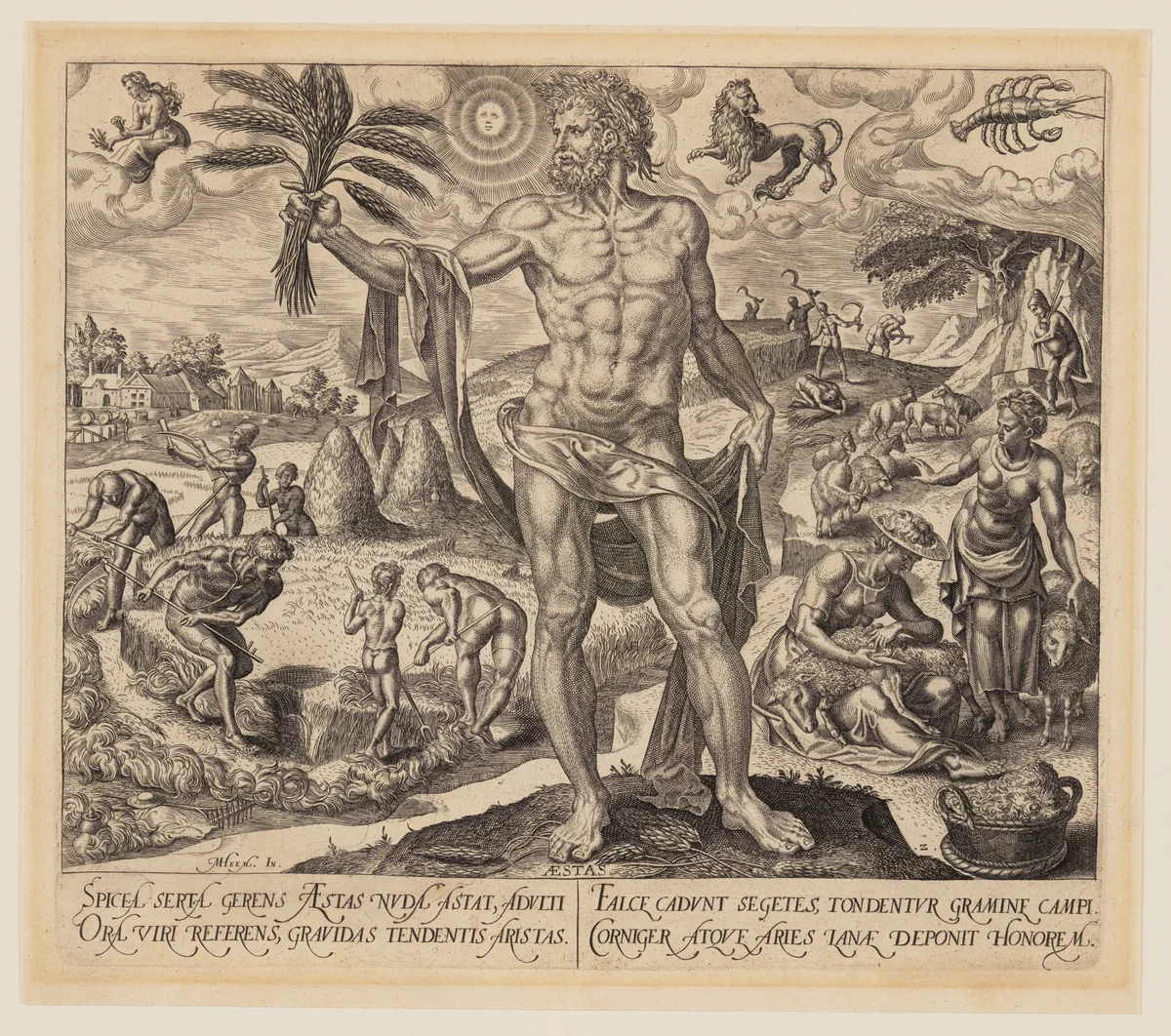 Summer, from The Four Seasons by Philips Galle, print, 1563