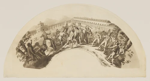 Dia 19 de Marzo de 1808, en Aranjuez, Caida y Prision del Principe de la Paz by anonymous, print, 1813