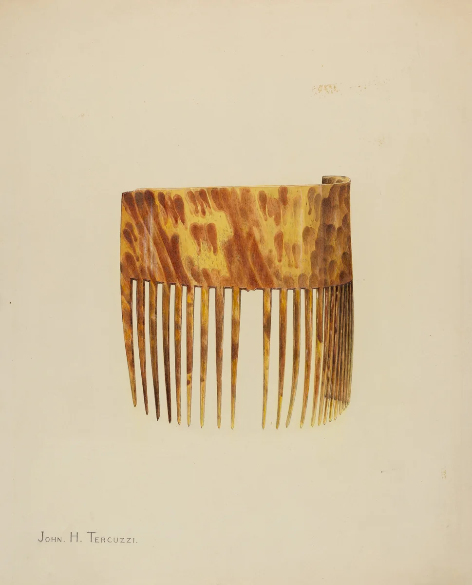 Comb by John H. Tercuzzi, index of american design, 1939