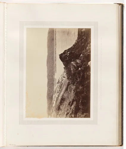 "The glacier as seen flowing or being forced down between the hills" by George P. Critcherson, John L. Dunmore, William Bradford, photograph, 1869