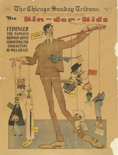 The Kin-der-Kids from The Chicago Sunday Tribune by Lyonel Feininger, print, 1906