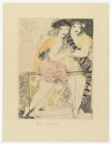 Girls on a Balcony (Jeunes filles au balcon) by Marie Laurencin, print, 1928