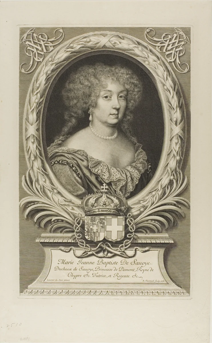 Marie Jeanne Baptiste, Duchess de Savoye by Robert Nanteuil, print, 1678