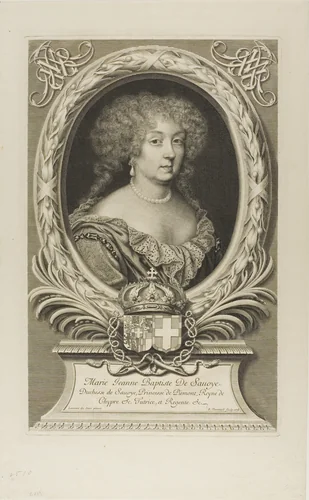Marie Jeanne Baptiste, Duchess de Savoye by Robert Nanteuil, print, 1678
