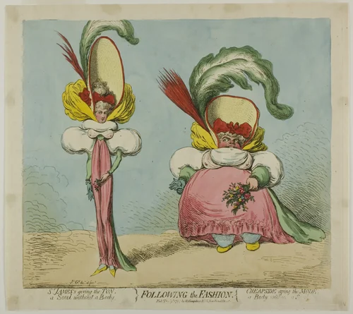 Following the Fashion by James Gillray, print, 1794