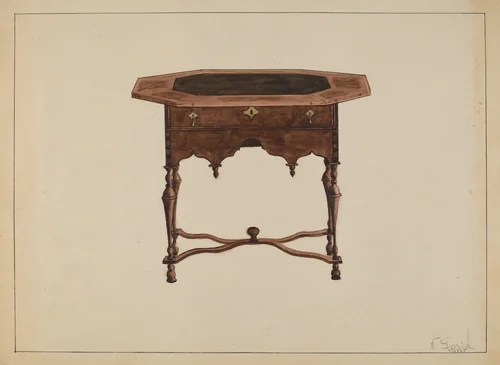 Tea Table by Nicholas Gorid, index of american design, 1936