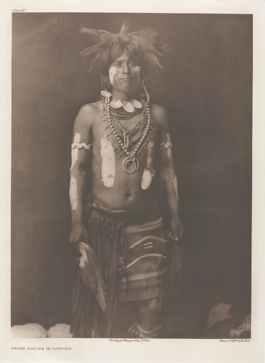 Portfolio XII, Plate 430: Snake Dancer in Costume by Edward Curtis, other, 1900