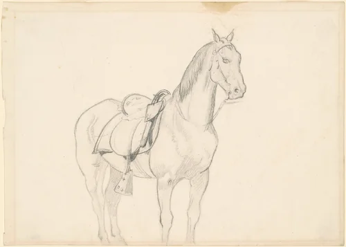 Horse by Emanuel Leutze, drawing, 1860-1869