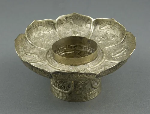 Lotus-Shaped Altar Bowl Stand by Tibet, other, 1701-1800