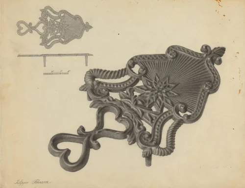 Flat Iron Holder by Filippo Porreca, index of american design, 1938