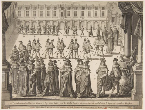 Order of the Chevaliers Marching at Fontainebleau in May 1633 by Abraham Bosse, print, 1634