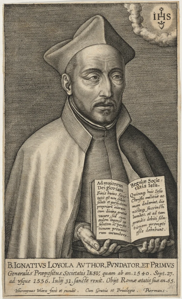 St. Ignatius de Loyola by Hieronymus Wierix, print, 1553-1619