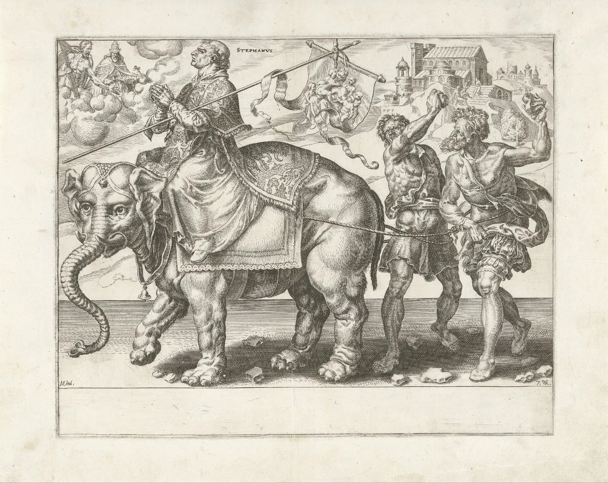 Triomf van Stefanus by Unknown, print, 1559